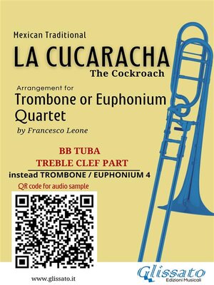 cover image of Bb tuba t.c. (instead Trombone 4) part of "La Cucaracha" for Quartet